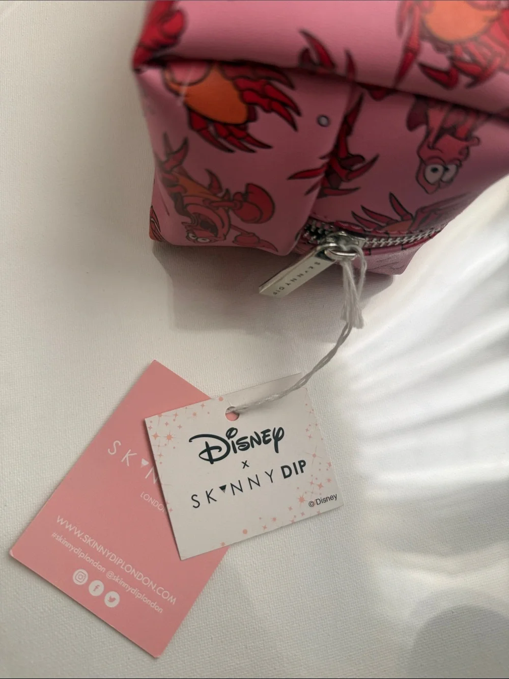 ✨NEW WITH TAGS Disney x Skinny Dip Sebastian Cosmetic Bag✨